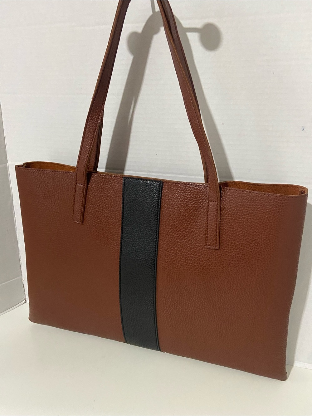 Vince Camuto Luck Tote pebbled vegan leather shoulder bag